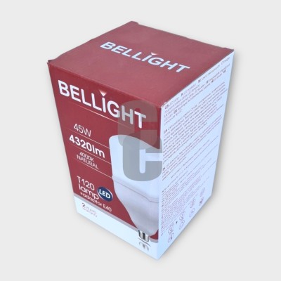 Крушка LED 45W 4000К Е27 + адаптор Е40